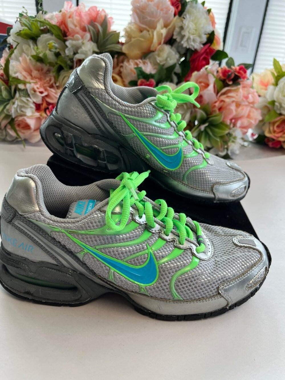 Nike Air Max Torch 4 GS Sneakers Size 5.5Y Gray Green - Picture 4 of 11